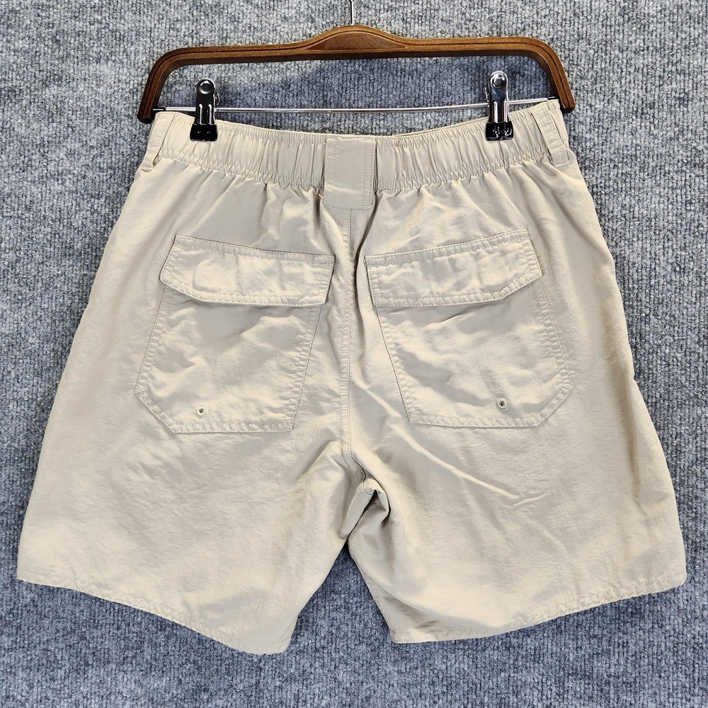 AFTCO Shorts Mens 28 Tan Khaki Nylon Fishing Elastic Waist Drawstring Quick Dry - Picture 7 of 13